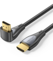 Cable HDMI 2.0 4K Acodado Vention ALQBF/ HDMI Macho - HDMI Macho/ 1m/ Negro