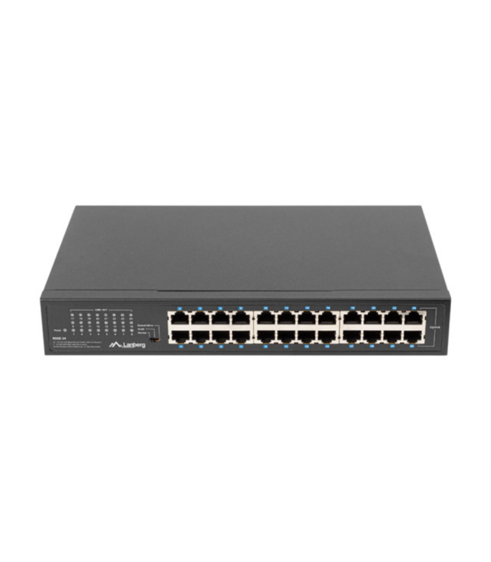 SWITCH LANBERG 24 PUERTOS GIGABIT ETHERNET RACK 19\"