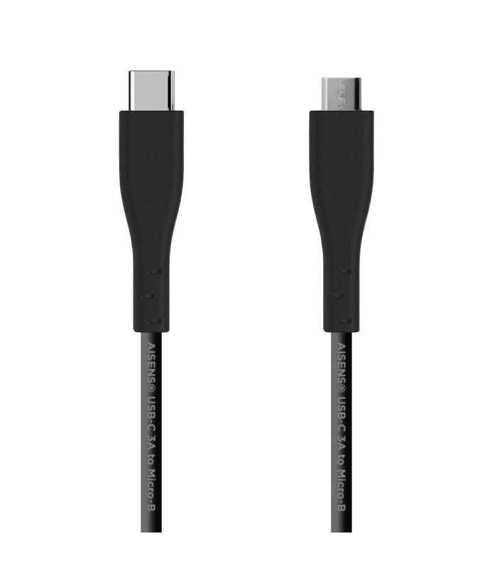 CABLE USB 2.0 AISENS 3A TIPO USB-C M-USB-C M NEGRO 1.0M