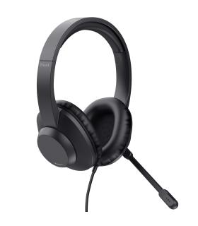 Auriculares Trust Ayda Max USB  Con Micrfono  USB  Negros
