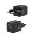 CARGADOR GAN AISENS 20W 1XUSB-C PD3.0 QC4.0 1XUSB-A QC3.0 NEGRO