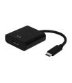 Conversor Aisens A109-0345/ USB Tipo-C Macho - DisplayPort Hembra/ 15cm/ Negro