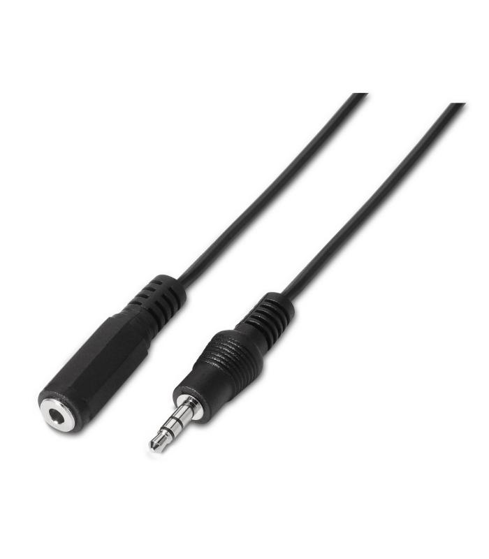 CABLE AUDIO AISENS ESTEREO JACK 3.5 M-JACK 3.5 H NEGRO 1.5M