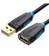 Cable Alargador USB 2.0 Vention CBCBJ/ USB Macho - USB Hembra/ 5m/ Negro