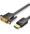 Cable Conversor Vention HAFBG/ DisplayPort Macho - DVI Macho/ 1.5m/ Negro