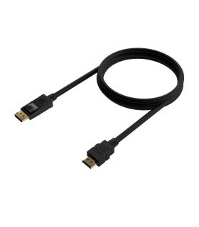 Cable Conversor Aisens A125-0550  Displayport Macho - HDMI Macho  Hasta 5W  2300Mbps  50cm  Negro