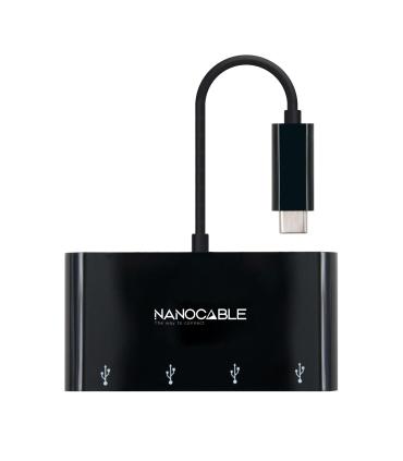 Hub USB Tipo-C Nanocable 10.16.4401-BK   4xUSB