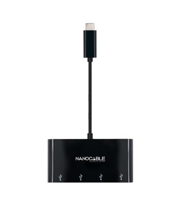 Hub USB Tipo-C Nanocable 10.16.4401-BK   4xUSB