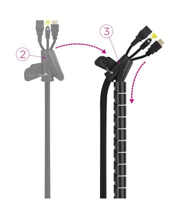 Organizador De Cables En Espiral Nanocable 10.36.0002-BK  2m