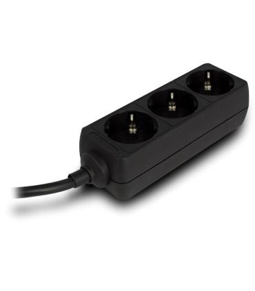 REGLETA EWENT 3 TOMAS SHUKO 16A ENCHUFE NEGRA