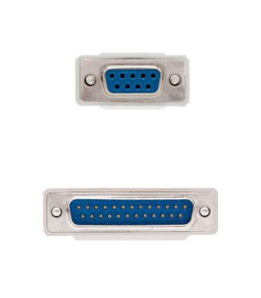 Cable Serie NULL Modem Nanocable 10.14.0802  DB9 Hembra - DB25 Macho  1.8m  Beige