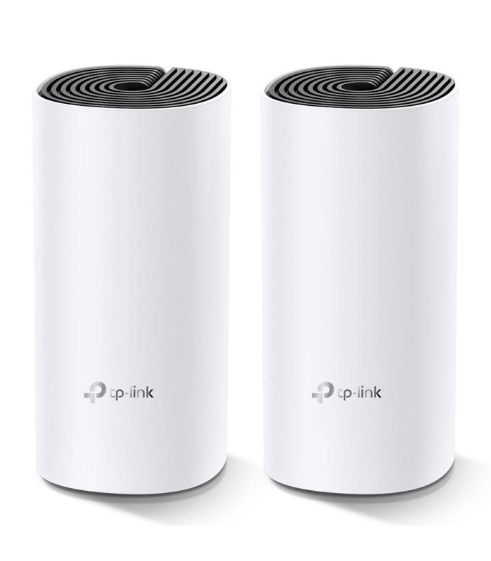 TP-LINK Deco M4(2-pack) Router Inalmbrico Doble Banda (2,4 GHz   5 GHz) Gigabit Ethernet Negro, Blanco