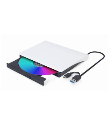UNIDAD DE DVD USB EXTERNA GEMBIRD BLANCA