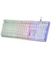 Pack Gaming Mars Gaming MCPX  Teclado H-MECH  + Ratn Ptico + Alfombrilla  Blanco