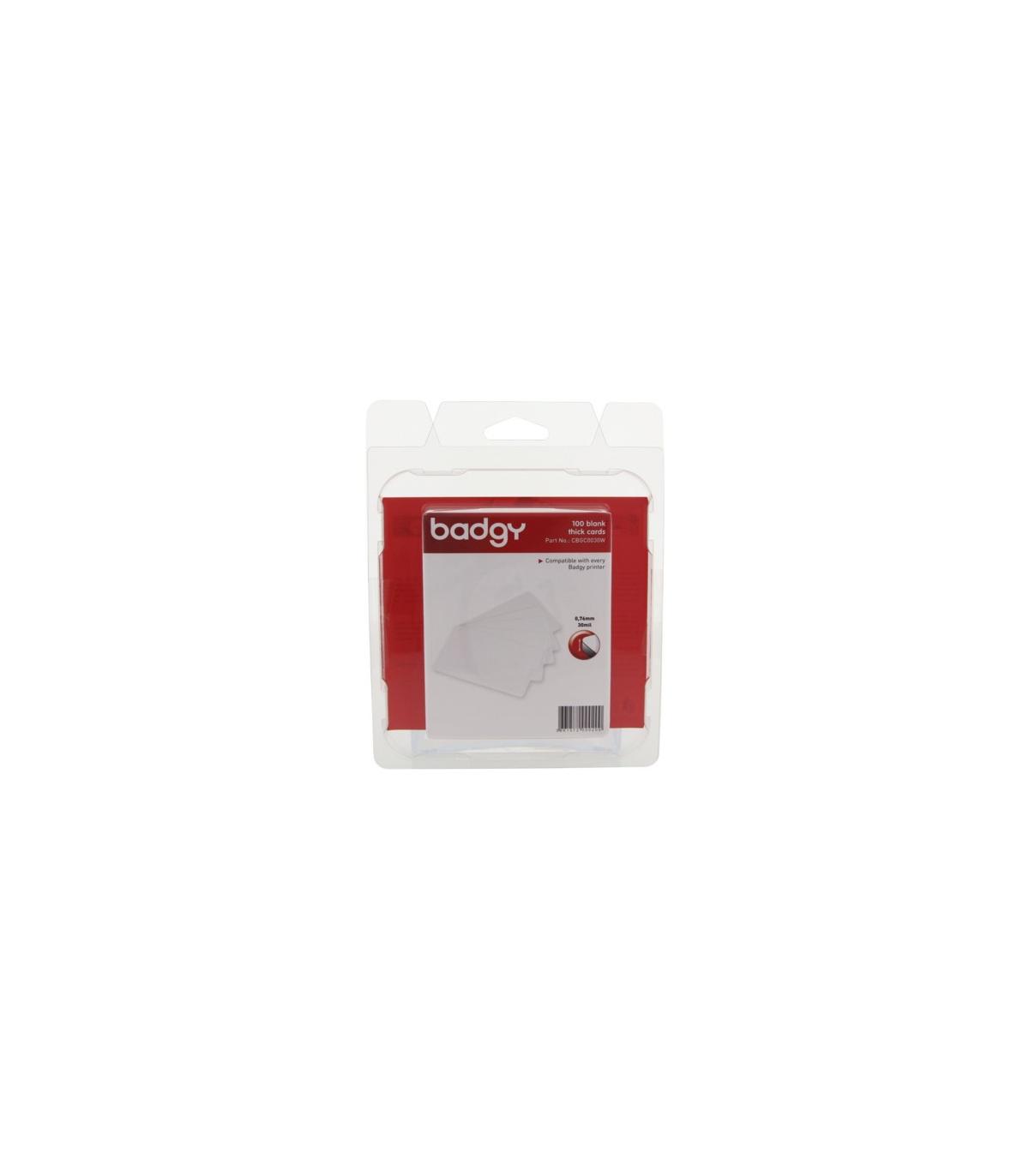 PACK 100 TARTEJAS PVC BADGY CBGC0030W