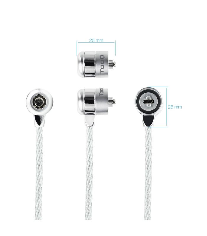 CABLE SEGURIDAD CON LLAVES PARA PORTATILES 1.5M TOOQ TQCLKC0025