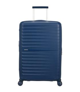 Maleta Mediana American Tourister FastForward Spinner Expansible 68cm/ 68x46x30cm/ 4 Ruedas/ Azul Marino