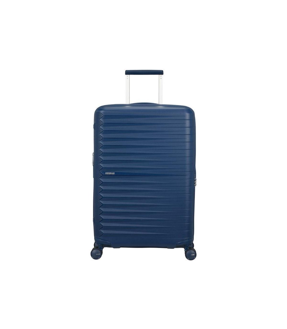 Maleta Mediana American Tourister FastForward Spinner Expansible 68cm/ 68x46x30cm/ 4 Ruedas/ Azul Marino