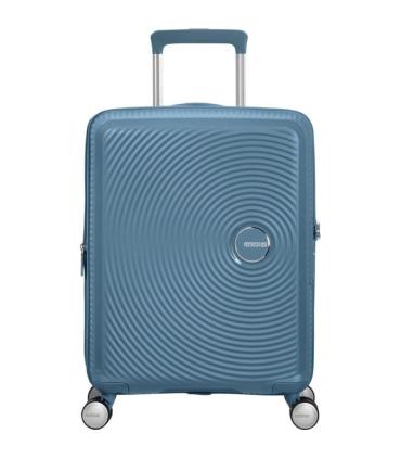 Maleta de Cabina American Tourister SoundBox Spinner 55cm/ 55x40x20cm/ 4 Ruedas/ Azul Piedra