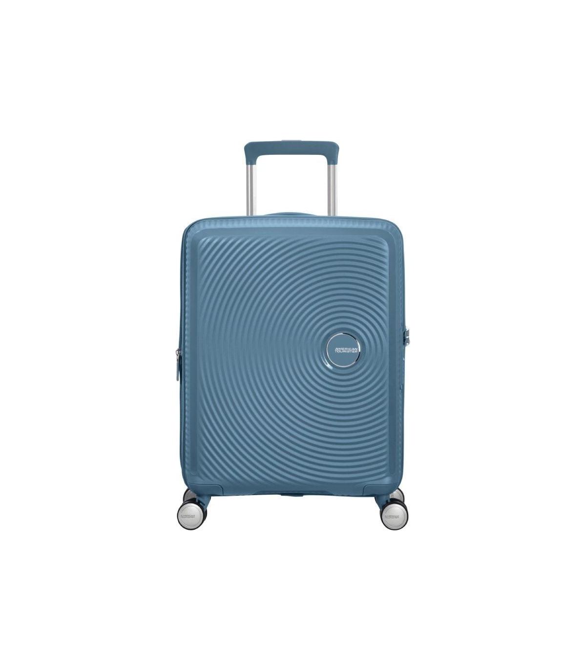 Maleta de Cabina American Tourister SoundBox Spinner 55cm/ 55x40x20cm/ 4 Ruedas/ Azul Piedra