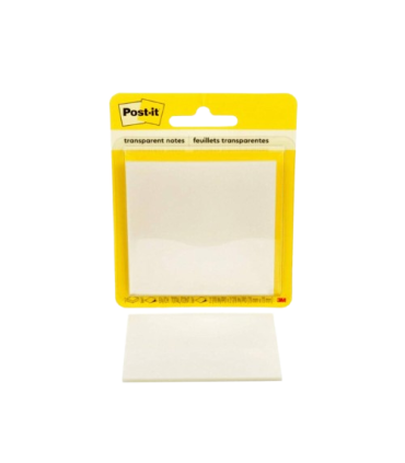 PACK 36 HOJAS DE NOTAS TRANSPARENTES 600 TRSPT 73X73MM. POST