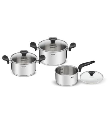 Batera De Cocina Tefal Primary E308S674  Cazo 16cm  Cacerola 18cm  Cacerola 20cm  Aluminio  Apta Para Induccin