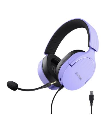 Trust GXT 490P FAYZO Auriculares Almbrico Diadema Juego USB Tipo A Negro, Prpura