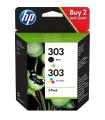Cartucho De Tinta Original HP N303 Multipack/ Negro/ Tricolor