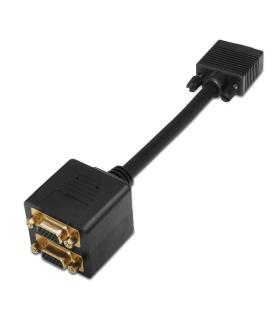 CABLE AISENS BIFURCADOR SVGA(3C+9) HDB15 M-2XHDB15 H ORO 20 CM