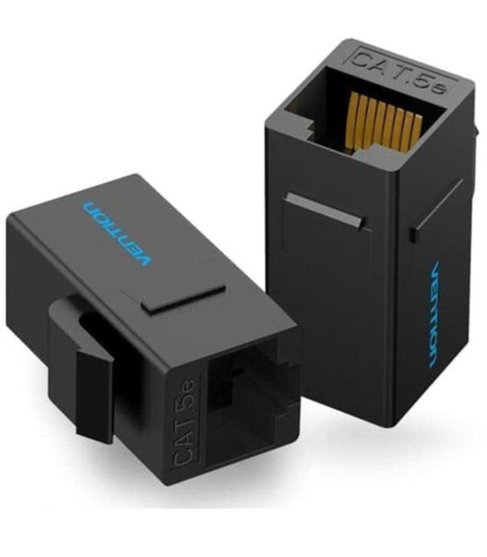 Adaptador Conector RJ45 VDD-B07-B Cat5e UTP/ RJ45 Hembra - RJ45 Hembra/ Negro