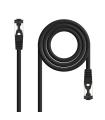 Cable De Red RJ45 SSTP Nanocable 10.20.2000-L25-BK Cat.8.1/ 25cm/ Negro