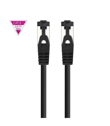 Cable De Red RJ45 SSTP Nanocable 10.20.2000-L25-BK Cat.8.1  25cm  Negro