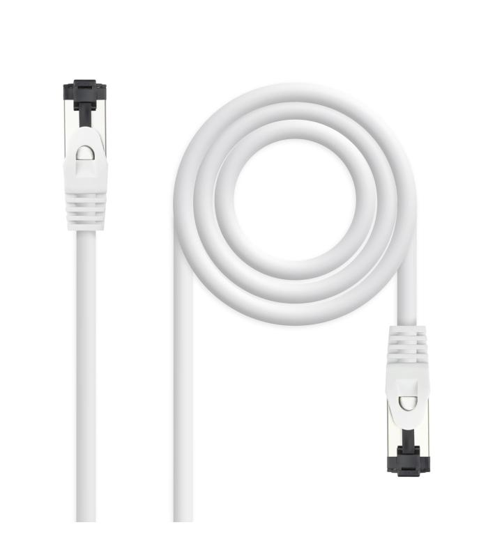 Cable De Red RJ45 SSTP Nanocable 10.20.2000-L30-W Cat.8.1  30cm  Blanco