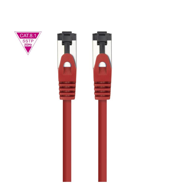 Cable De Red RJ45 SSTP Nanocable 10.20.2000-L30-R Cat.8.1  30cm  Rojo