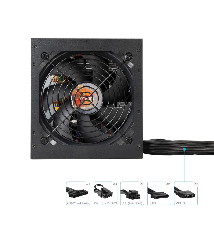 Fuente De Alimentacin TooQ TQHELIOS-850SP  850W  Ventilador 12cm  80 Plus Bronze