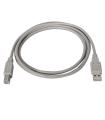 Cable USB 2.0 Impresora Aisens A101-0002  USB Tipo-B Macho - USB Macho  Hasta 2.5W  60Mbps  1.8m  Beige