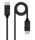 Cable DisplayPort 1.4 8K Nanocable 10.15.2800  DisplayPort Macho - DisplayPort Macho  50cm  Certificado  Negro
