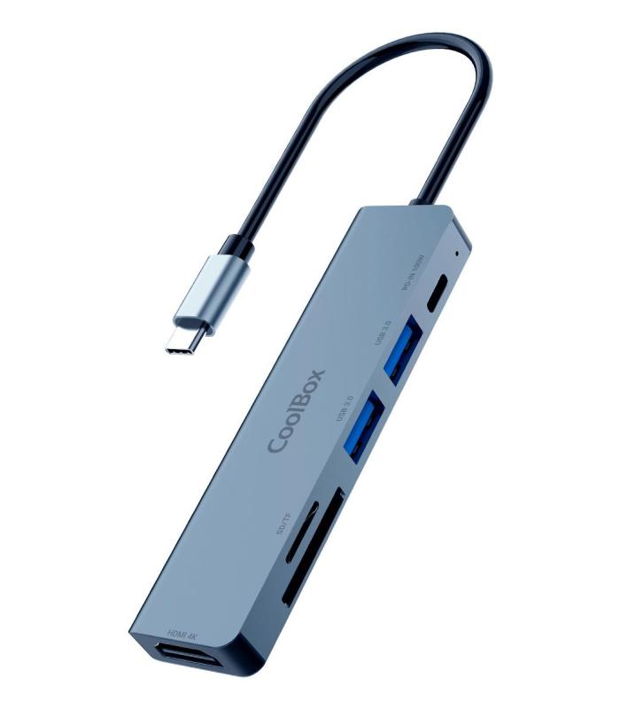 Coolbox MINIDOCK C61 USB-C PD 2USB-A SD MSD HDMI4K