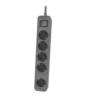 Regleta con Interruptor Philips CHP2154G/12 5 Tomas de corriente/ Cable 1.5m/ Gris