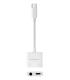 Adaptador Audio Nanocable 10.24.1206  USB Tipo-C Macho - Jack 3.5 Hembra  USB Tipo-C Hembra  Blanco