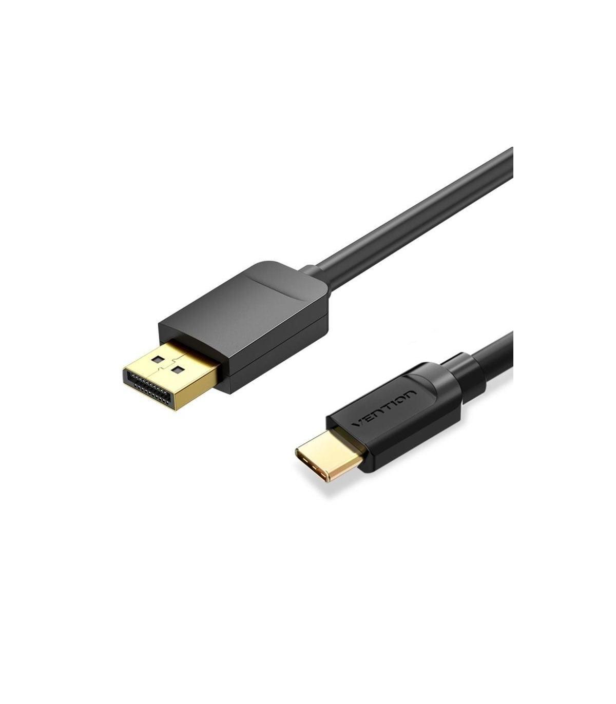 Cable Conversor Vention CGYBH/ USB Tipo-C Macho - DisplayPort Macho/ 2m/ Negro