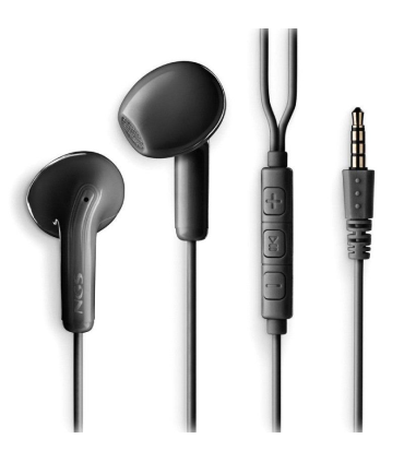 Auriculares Intrauditivos NGS Cross Flip/ con Micrfono/ Jack 3.5/ Negros