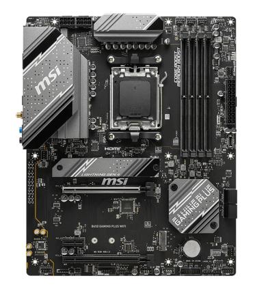 PLACA MSI B650 GAMING PLUS WIFI,AMD,AM5,B650,4DDR5,192GB,HDMI+DP,4SATA3+2M.2,2.5GBE+WIFI6E+BT5.3,11USB3.2,ATX
