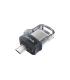 Sandisk Ultra Dual m3.0 unidad flash USB 64 GB USB Type-A / Micro-USB 3.2 Gen 1 (3.1 Gen 1) Negro, Plata, Transparente