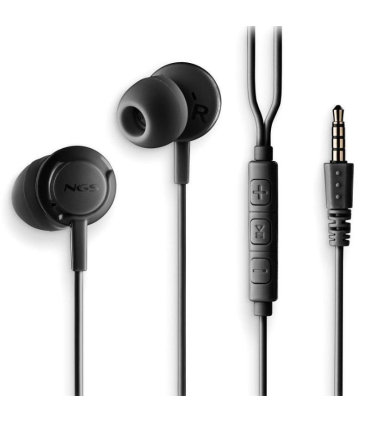 Auriculares Intrauditivos NGS Cross Drift/ con Micrfono/ Jack 3.5/ Negros