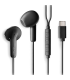 Auriculares Intrauditivos NGS Cross Glide/ con Micrfono/ USB Tipo-C/ Negros
