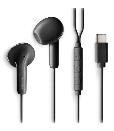 Auriculares Intrauditivos NGS Cross Glide/ con Micrfono/ USB Tipo-C/ Negros