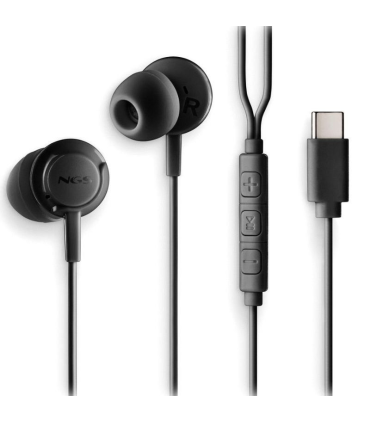 Auriculares Intrauditivos NGS Cross Step/ con Micrfono/ USB Tipo-C/ Negros