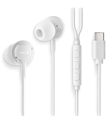 Auriculares Intrauditivos NGS Cross Step/ con Micrfono/ USB Tipo-C/ Blancos