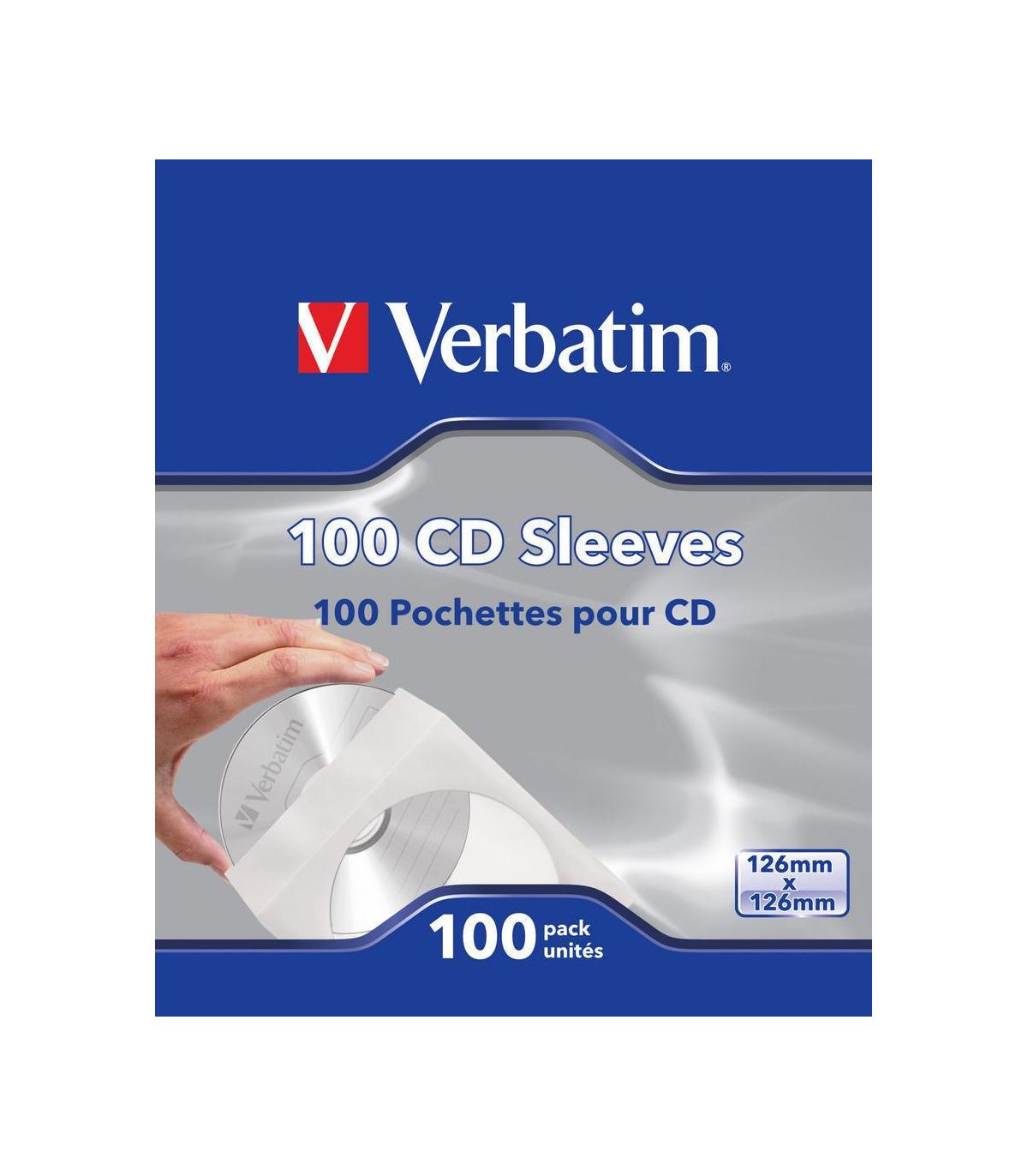 Fundas CD-R Verbatim Sleeves  Caja-100uds